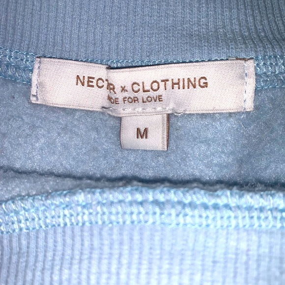 Light Blue Y2K Sweater Galaxy Peace And Love Planet. Size (Medium) - Picture 4 of 4